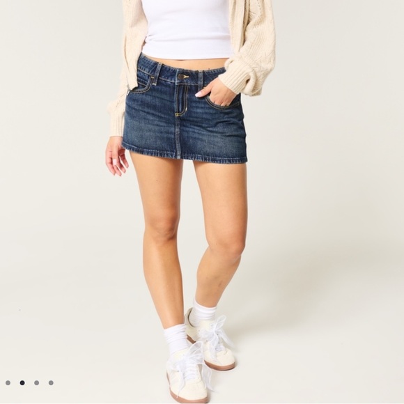 Blue Denim Mini Skirt - Picture 2 of 7